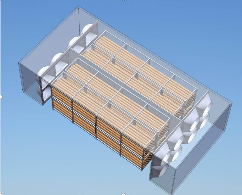 Horizontally paper core drying